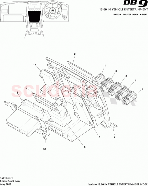 Part Diagram for Aston Martin 4G43-18C858-GE