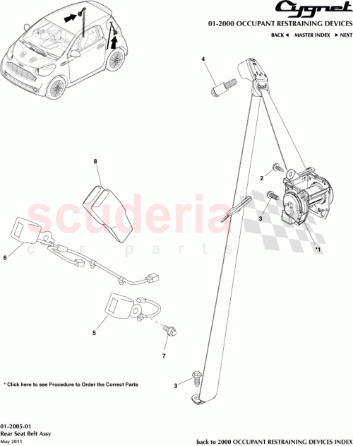 Part Diagram for Aston Martin 78899-74010