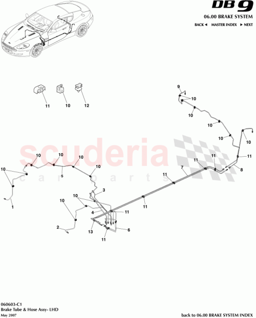 Part Diagram for Aston Martin 4G43-2263-AD