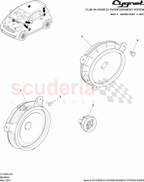 Part Diagram for Aston Martin 86160-52220