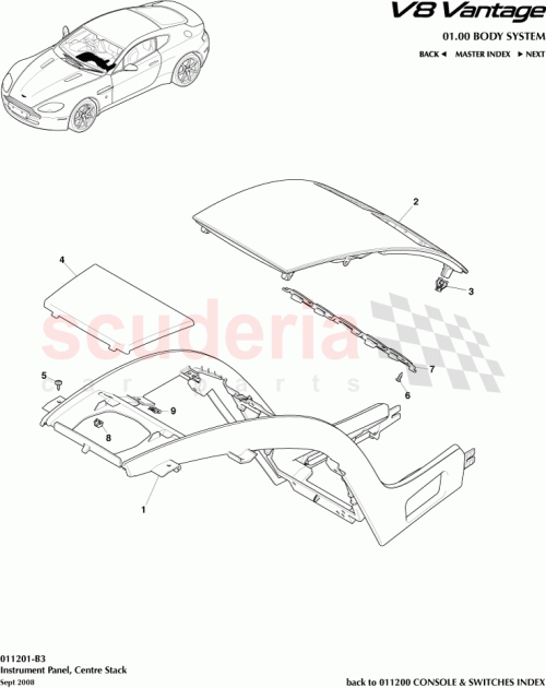 Part Diagram for Aston Martin 9G33-047A04-AB