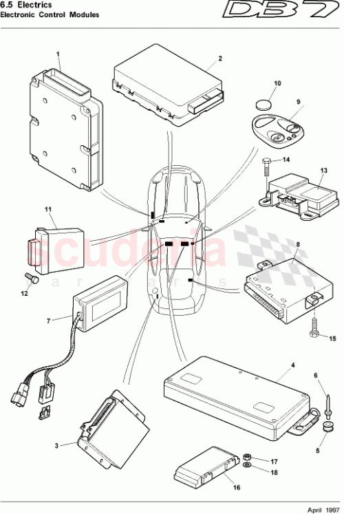Part Diagram for Aston Martin 37-84543