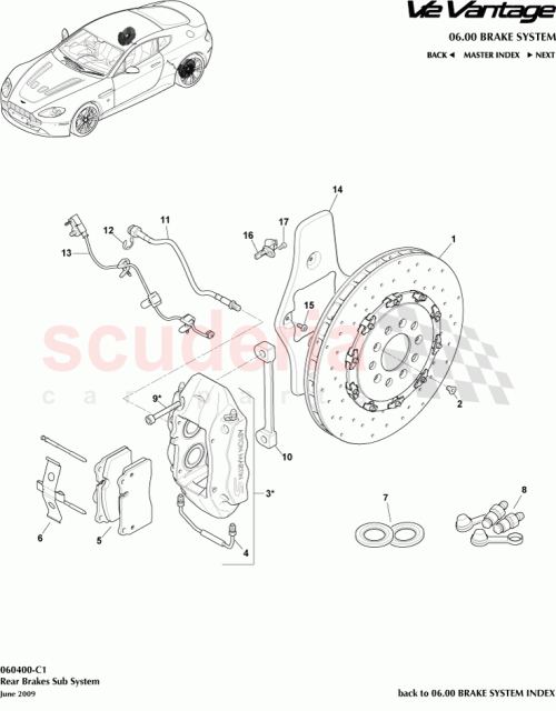 Part Diagram for Aston Martin AD23-2C464-DA