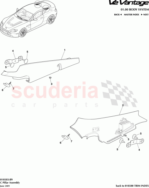 Part Diagram for Aston Martin 6G33-50337-AB