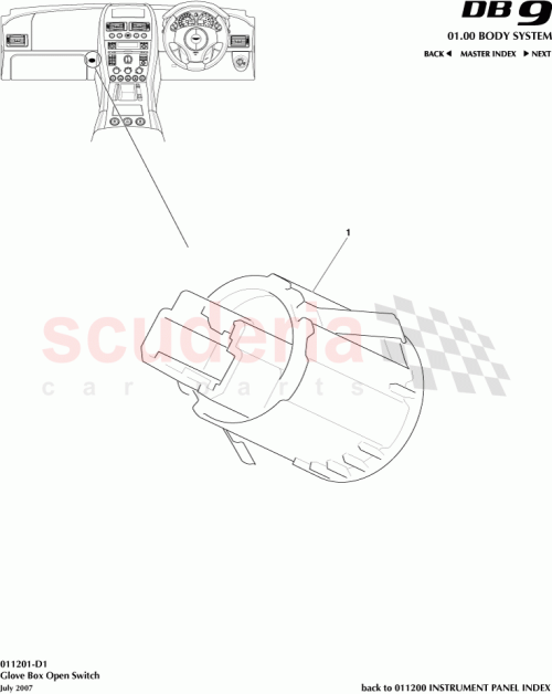 Part Diagram for Aston Martin 6G33-062A00-BB