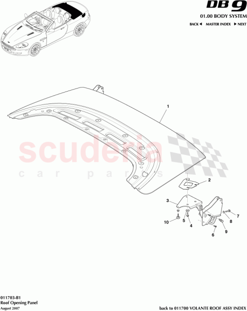 Part Diagram for Aston Martin 4G43-5867827-AA
