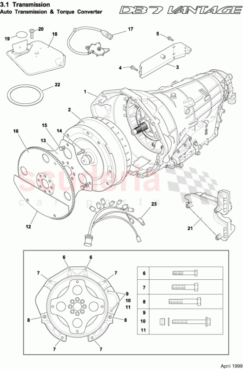 Part Diagram for Aston Martin 692034