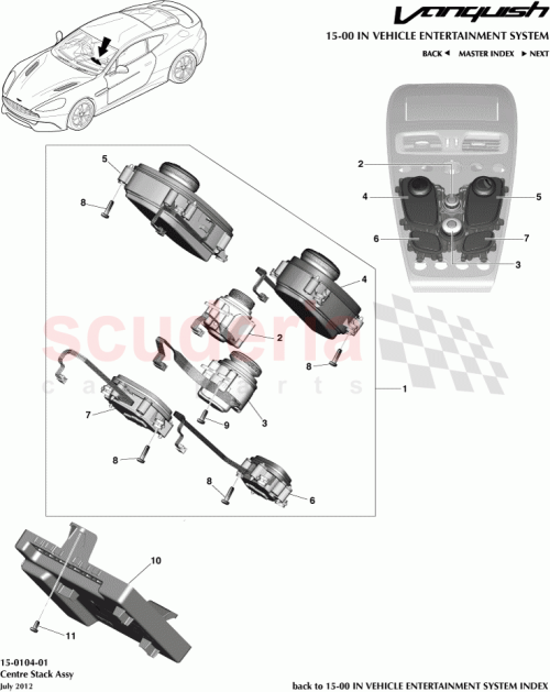 Part Diagram for Aston Martin CD33-70444-AD