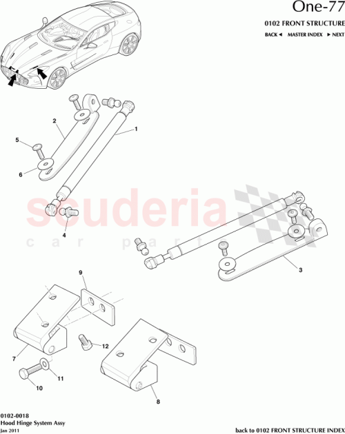 Part Diagram for Aston Martin 12023-09-6004-AA