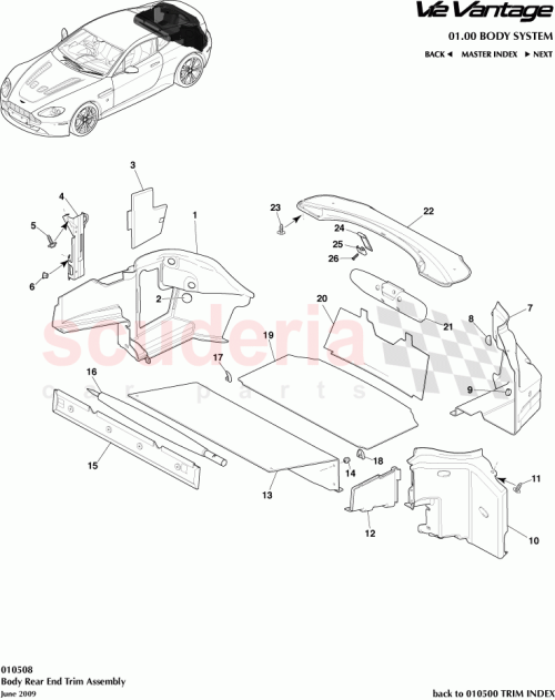 Part Diagram for Aston Martin 6G33-42626-CC