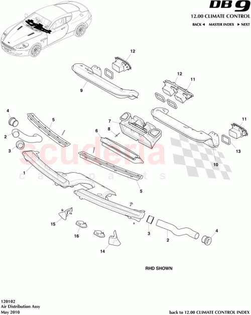 Part Diagram for Aston Martin 4G43-19E680-AD