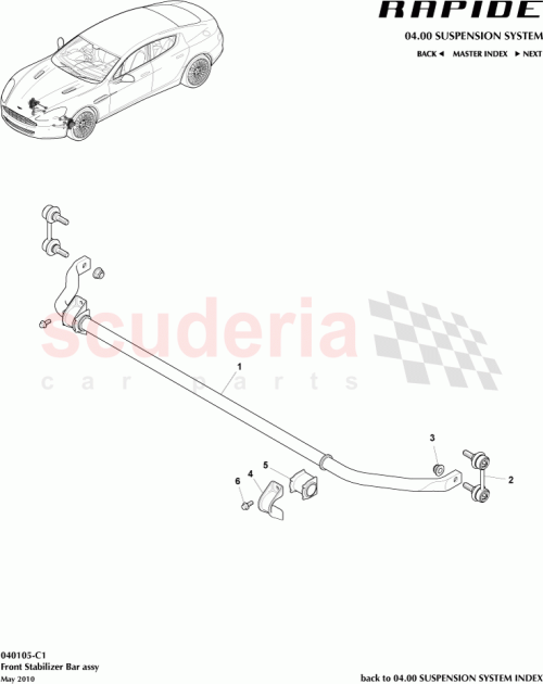 Part Diagram for Aston Martin AD43-5484-AA