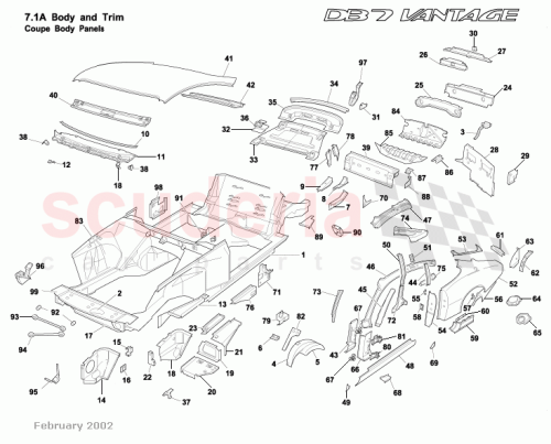 Part Diagram for Aston Martin 60-140072-AA