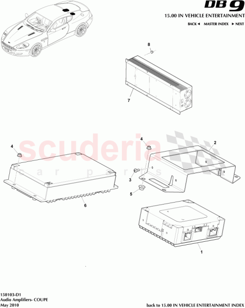 Part Diagram for Aston Martin 6G33-18C808-CD