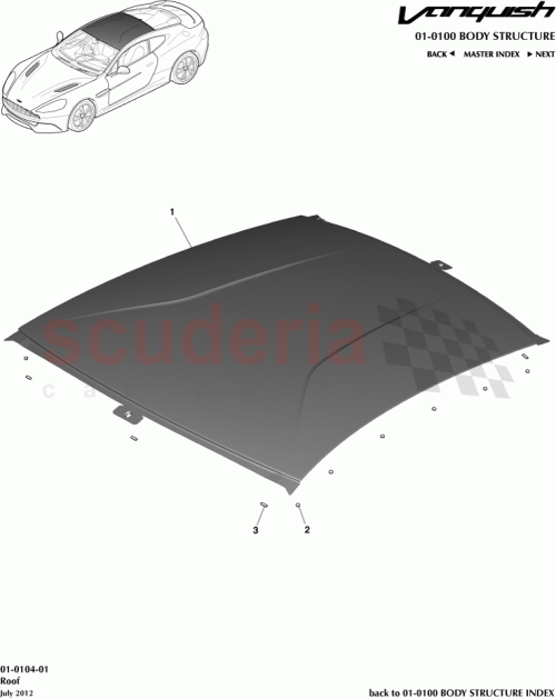Part Diagram for Aston Martin CD33-03836-AA
