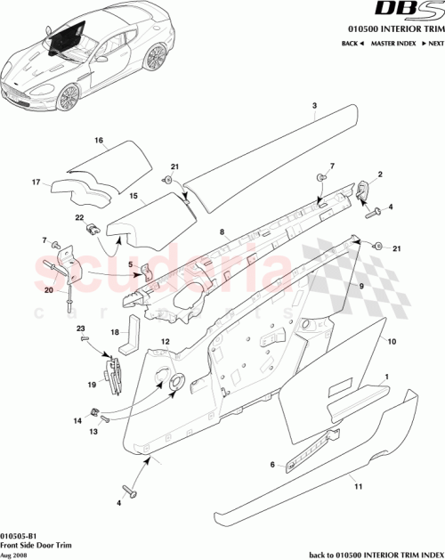 Part Diagram for Aston Martin 8D33-23864-AAW