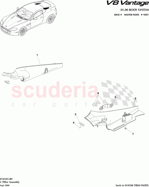 Part Diagram for Aston Martin 8G33-68291-AC