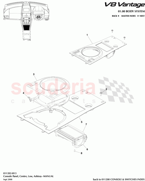 Part Diagram for Aston Martin 6G33-045A67-SA