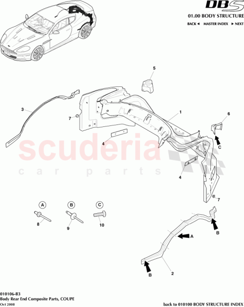 Part Diagram for Aston Martin 8D33-C45108-AG