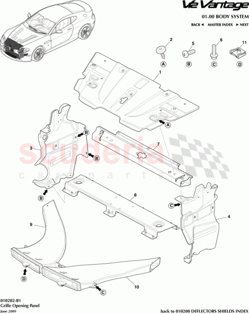 Part Diagram for Aston Martin AD23-F01990-AB