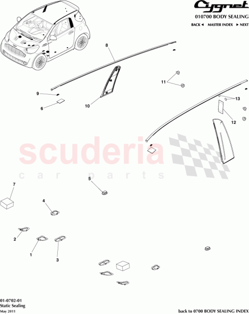 Part Diagram for Aston Martin 75551-74010