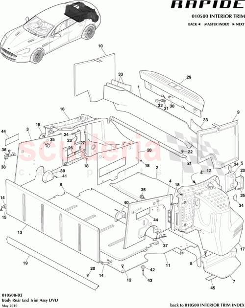 Part Diagram for Aston Martin AD43-45586-ABW