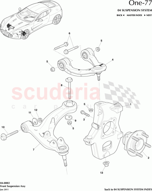 Part Diagram for Aston Martin AY93-3084-AA