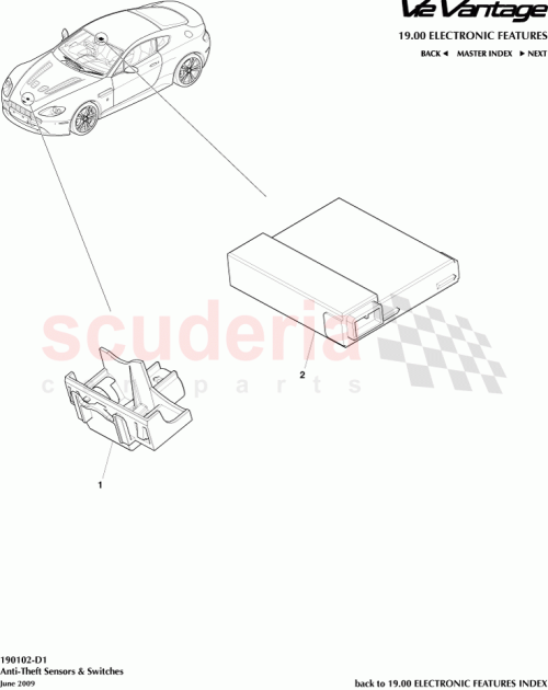 Part Diagram for Aston Martin CG43-15K607-AA