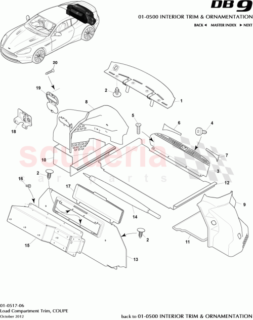 Part Diagram for Aston Martin 7G43-45444-AD