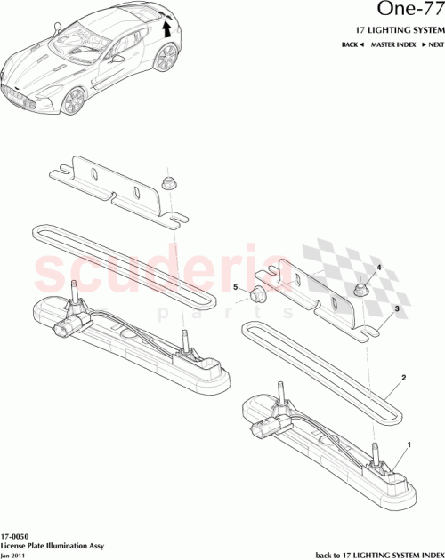 Part Diagram for Aston Martin AY93-N43400-AA