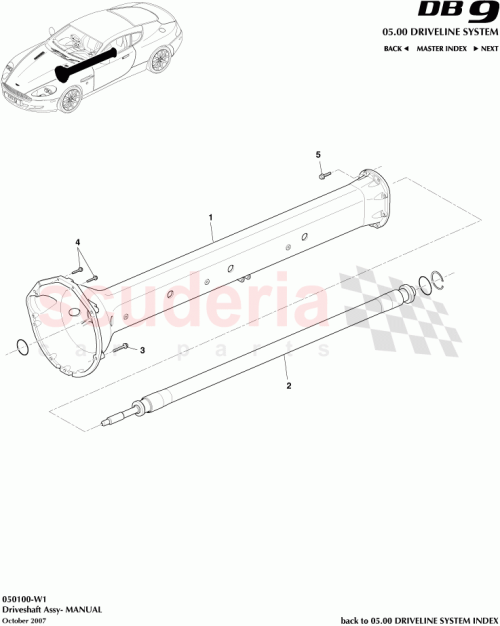 Part Diagram for Aston Martin 703195