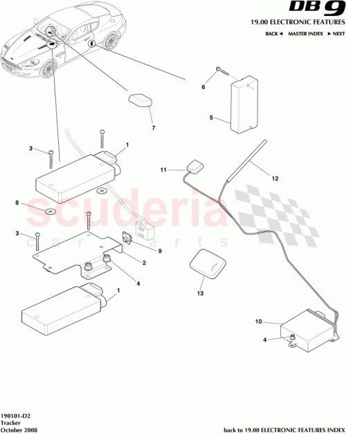 Part Diagram for Aston Martin W700280S437