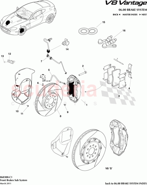 Part Diagram for Aston Martin BG33-2C463-DA