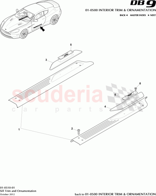 Part Diagram for Aston Martin 4G43-13255-ABW