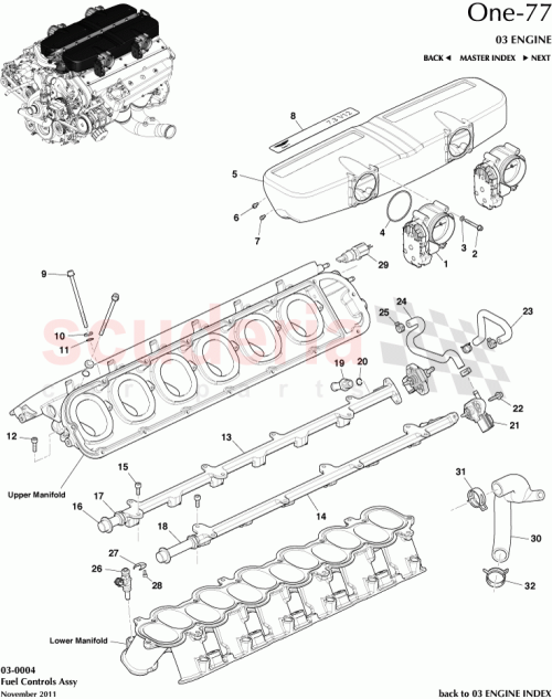 Part Diagram for Aston Martin AY93-9795-FA