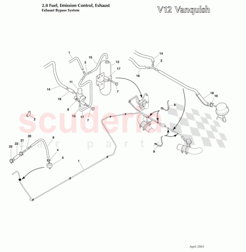Part Diagram for Aston Martin 700180