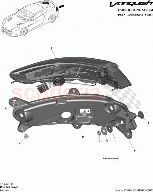 Part Diagram for Aston Martin CD33-13A603-AC