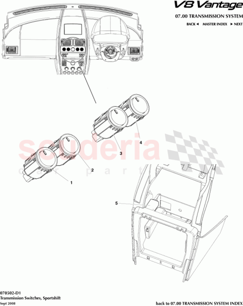 Part Diagram for Aston Martin 6G33-7A217-BA