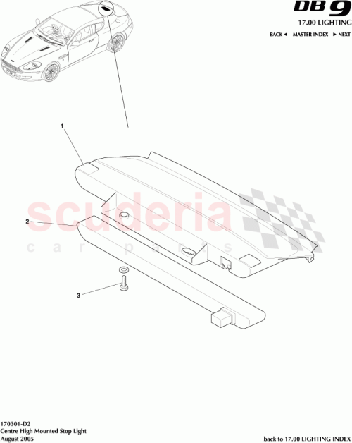 Part Diagram for Aston Martin 4G43-13N408-AC