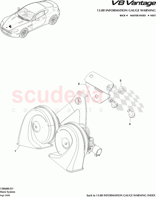 Part Diagram for Aston Martin 6G33-13A803-AE