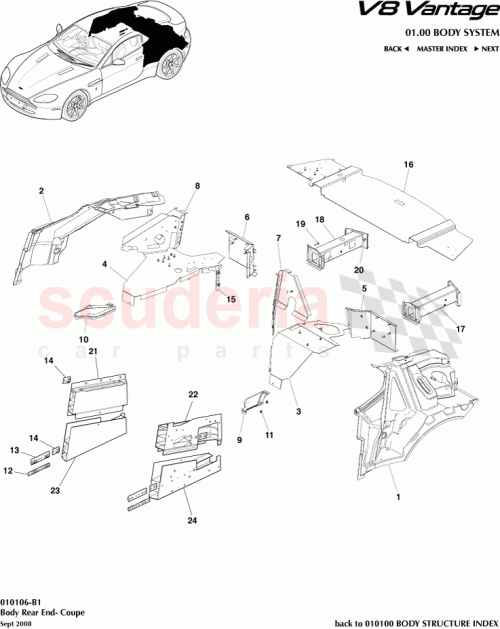 Part Diagram for Aston Martin BG33-C41038-AB