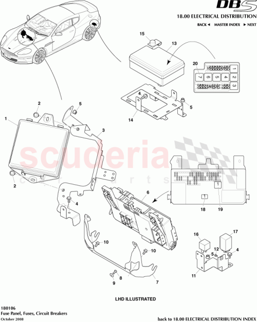 Part Diagram for Aston Martin 8D33-3F826-AA
