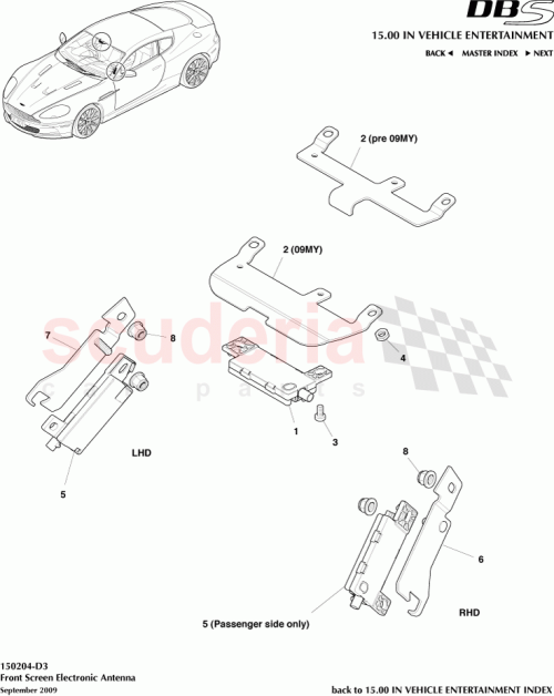 Part Diagram for Aston Martin 6G33-18C987-EC