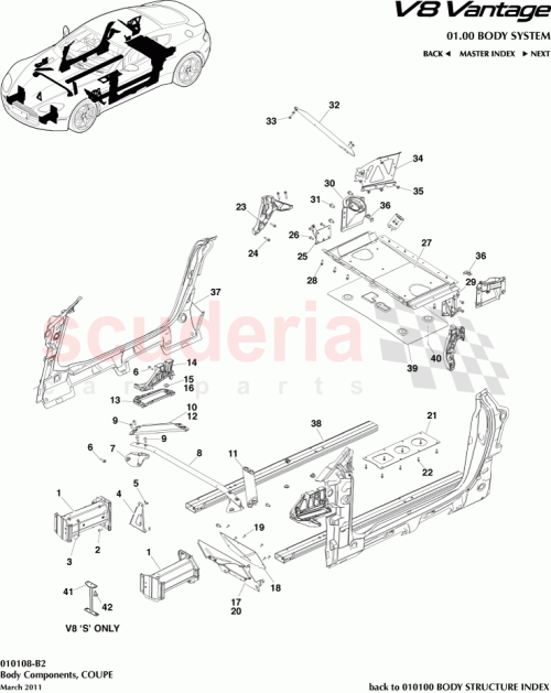 Part Diagram for Aston Martin ED23-9N172-BA