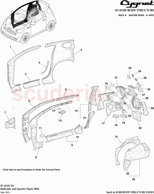 Part Diagram for Aston Martin 61323-74010