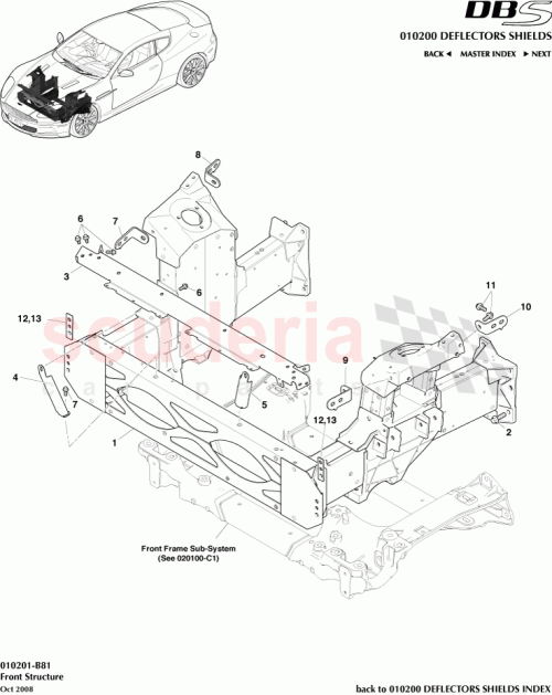 Part Diagram for Aston Martin 6G33-10595-AA