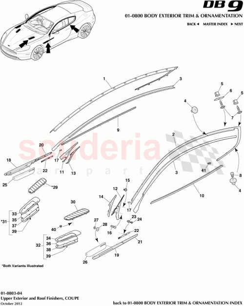 Part Diagram for Aston Martin CG43-16C695-AC