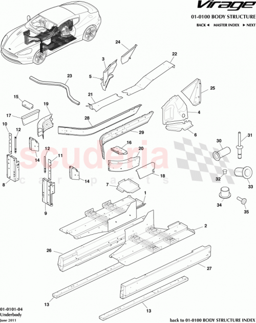 Part Diagram for Aston Martin BG43L1898AA