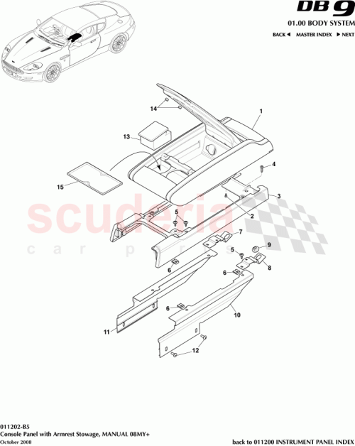 Part Diagram for Aston Martin 701556-PK
