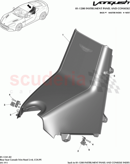 Part Diagram for Aston Martin DD33-045A12-BBW